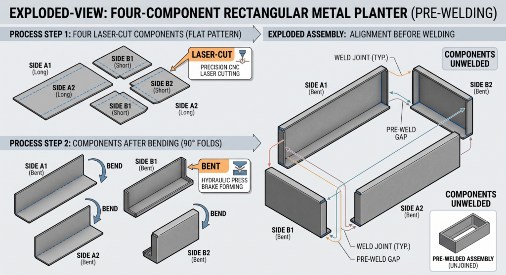 Metal Bending for Planters Edging and Structural Parts